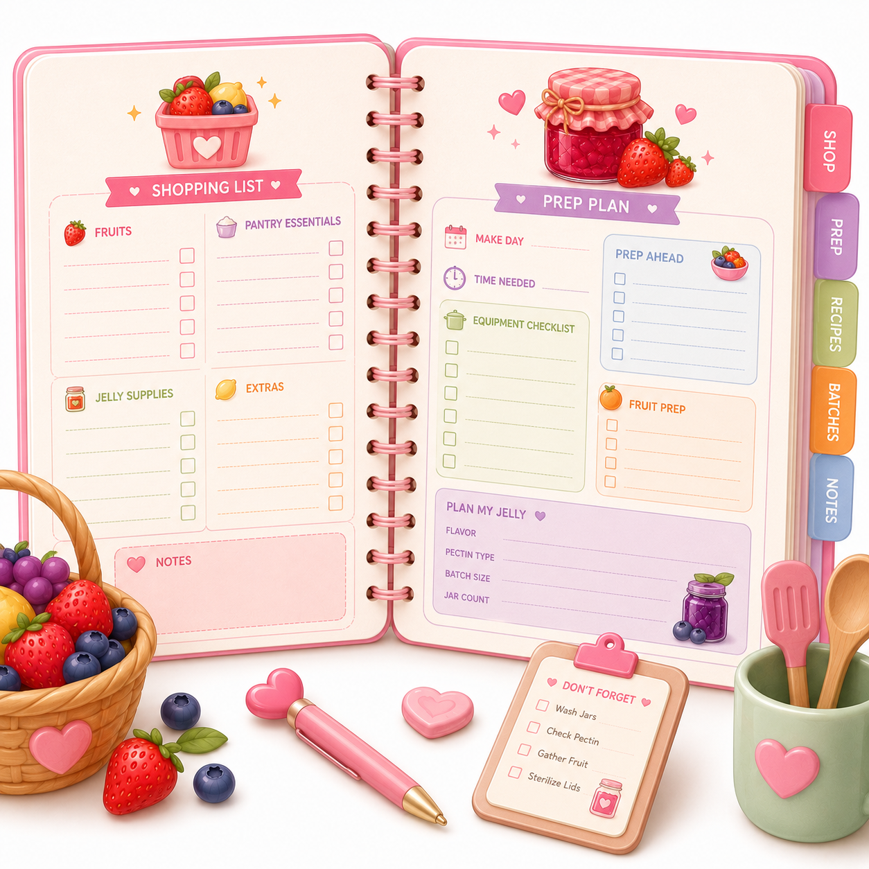 Jelly Shopping & Prep Planner